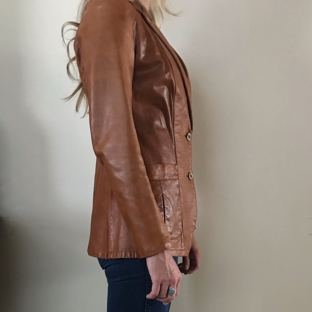 Vintage Leather Jacket blazer - Picture 8 of 8
